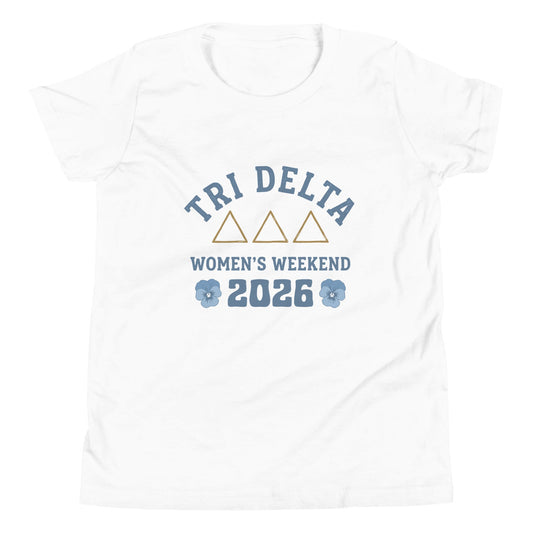 Performance | Youth T-Shirt | Tri Delta Epsilon | Sisterhood Script Logo