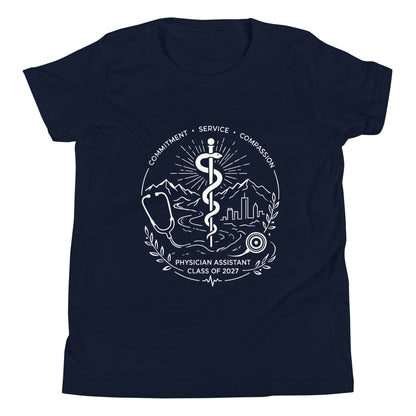 Performance | Youth T-Shirt | Trine PA program | Crest Logo