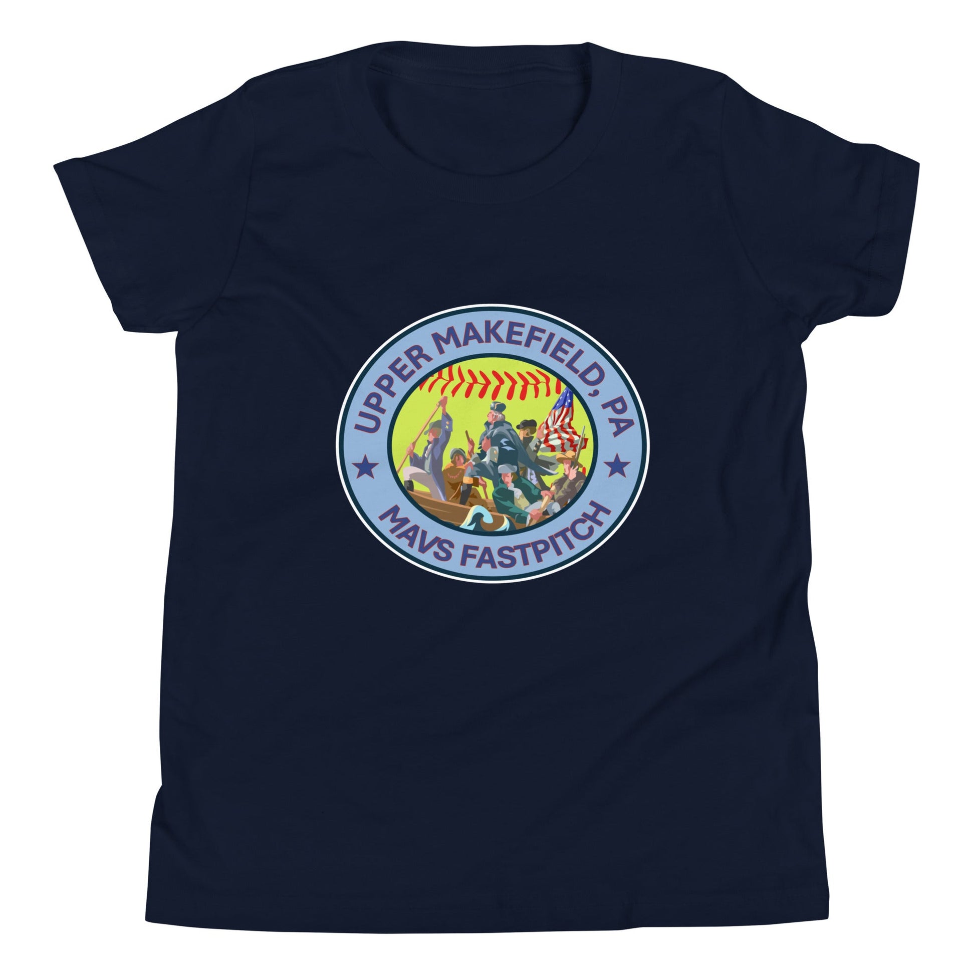 Performance | Youth T-Shirt | Upper Makefield Mavs Fastpitch | Crossing Badge Logo