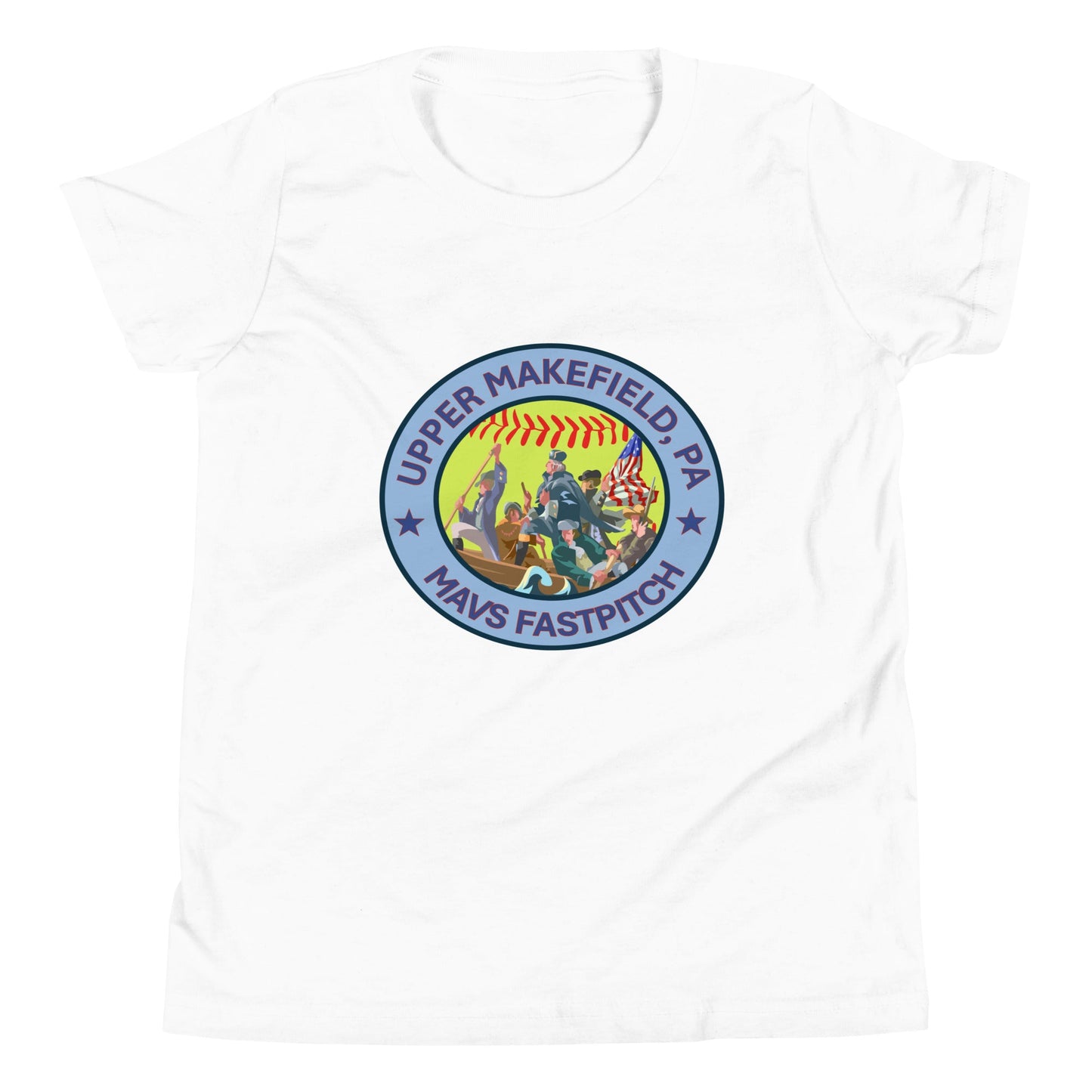 Performance | Youth T-Shirt | Upper Makefield Mavs Fastpitch | Crossing Badge Logo