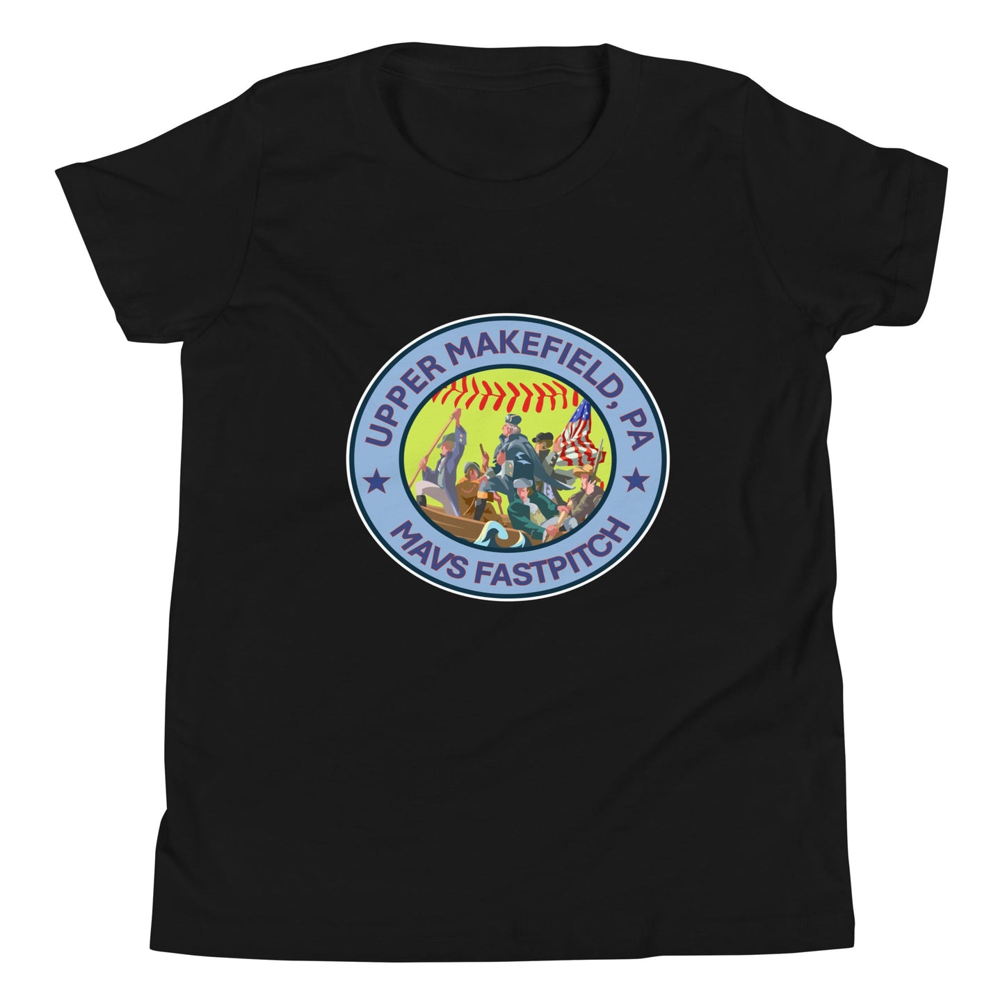 Performance | Youth T-Shirt | Upper Makefield Mavs Fastpitch | Crossing Badge Logo