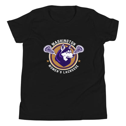 Performance | Youth T-Shirt | UW Women's Club Lacrosse | Badge Logo