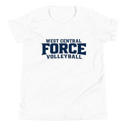 Performance | Youth T-Shirt | West Central Force Volleyball | Blue Logo