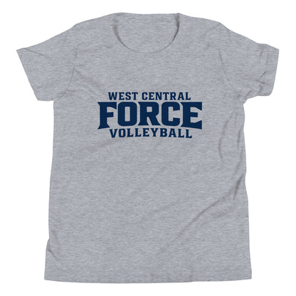 Performance | Youth T-Shirt | West Central Force Volleyball | Blue Logo