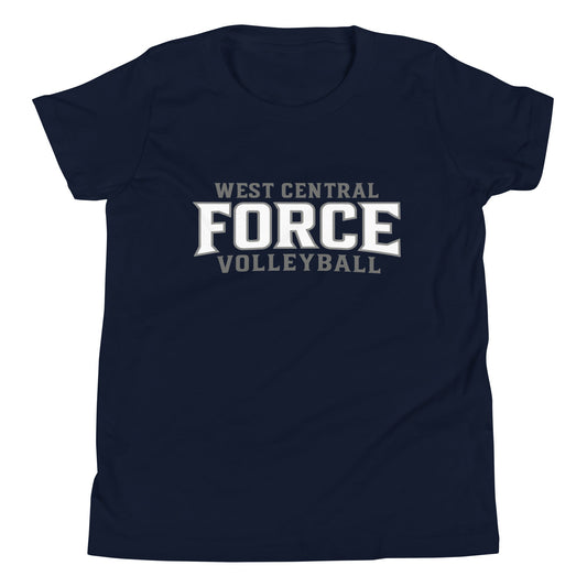 Performance | Youth T-Shirt | West Central Force Volleyball | Grey Logo