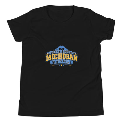 Performance | Youth T-Shirt | Women’s Rugby at Michigan Tech | Varsity Crest Logo