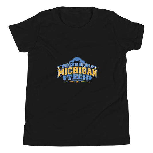 Performance | Youth T-Shirt | Women’s Rugby at Michigan Tech | Varsity Crest Logo