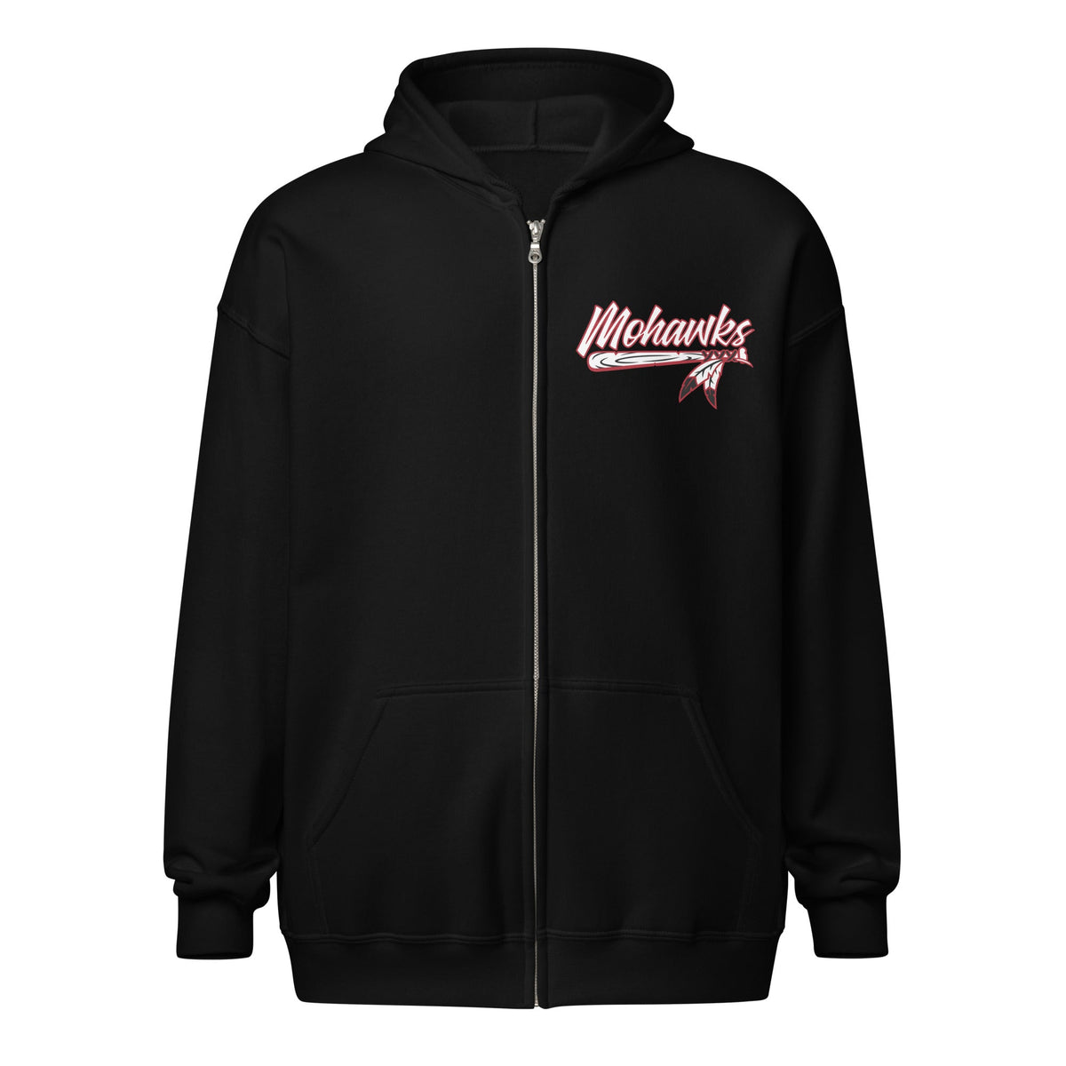 Performance | Zip Hoodie | Mohawks Baseball 8u | Emblem Logo