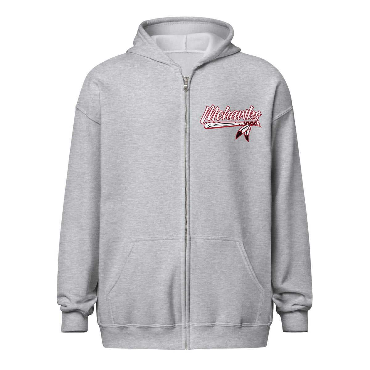 Performance | Zip Hoodie | Mohawks Baseball 8u | Emblem Logo