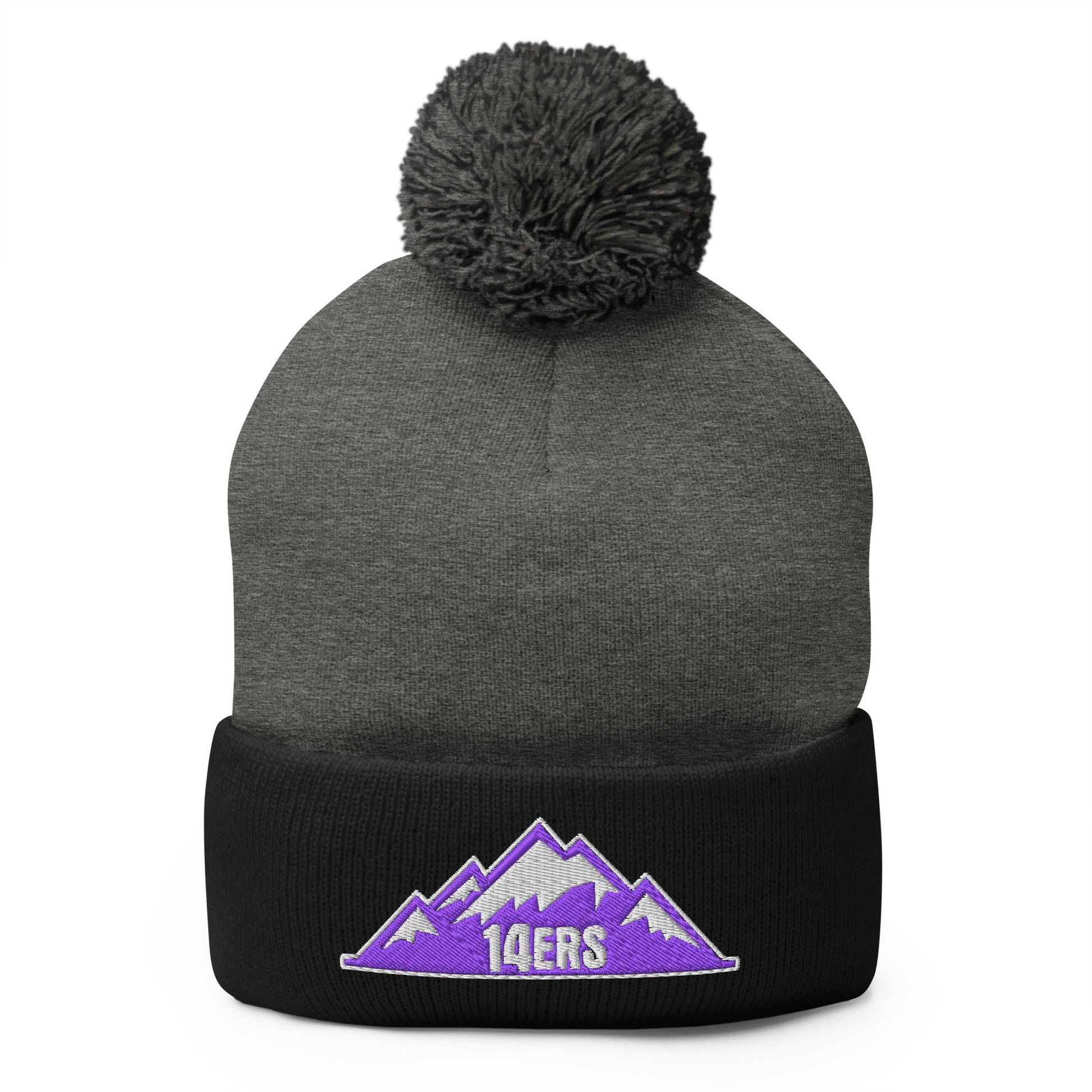 Pom - Pom Beanie | 14ers Baseball | Grey Logo