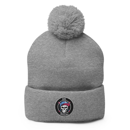 Pom - Pom Beanie | 606 Outlaws Baseball | Badge Logo