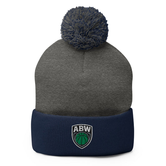 Pom - Pom Beanie | A Better Way Basketball Program | Shield Logo
