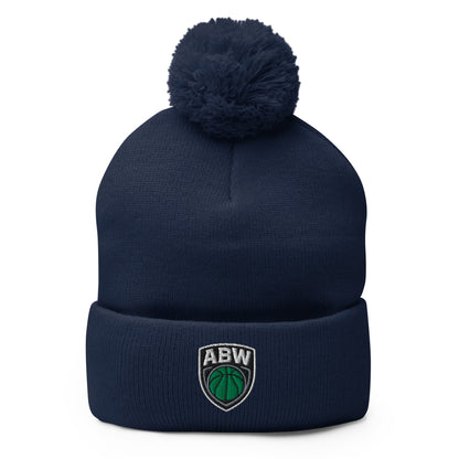 Pom - Pom Beanie | A Better Way Basketball Program | Shield Logo