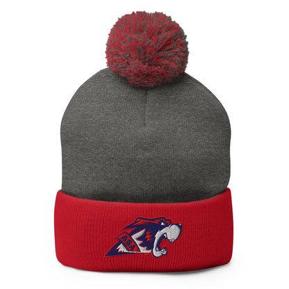 Pom - Pom Beanie | All Saints Academy Lacrosse | Mascot Logo