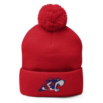 Pom - Pom Beanie | All Saints Academy Lacrosse | Mascot Logo