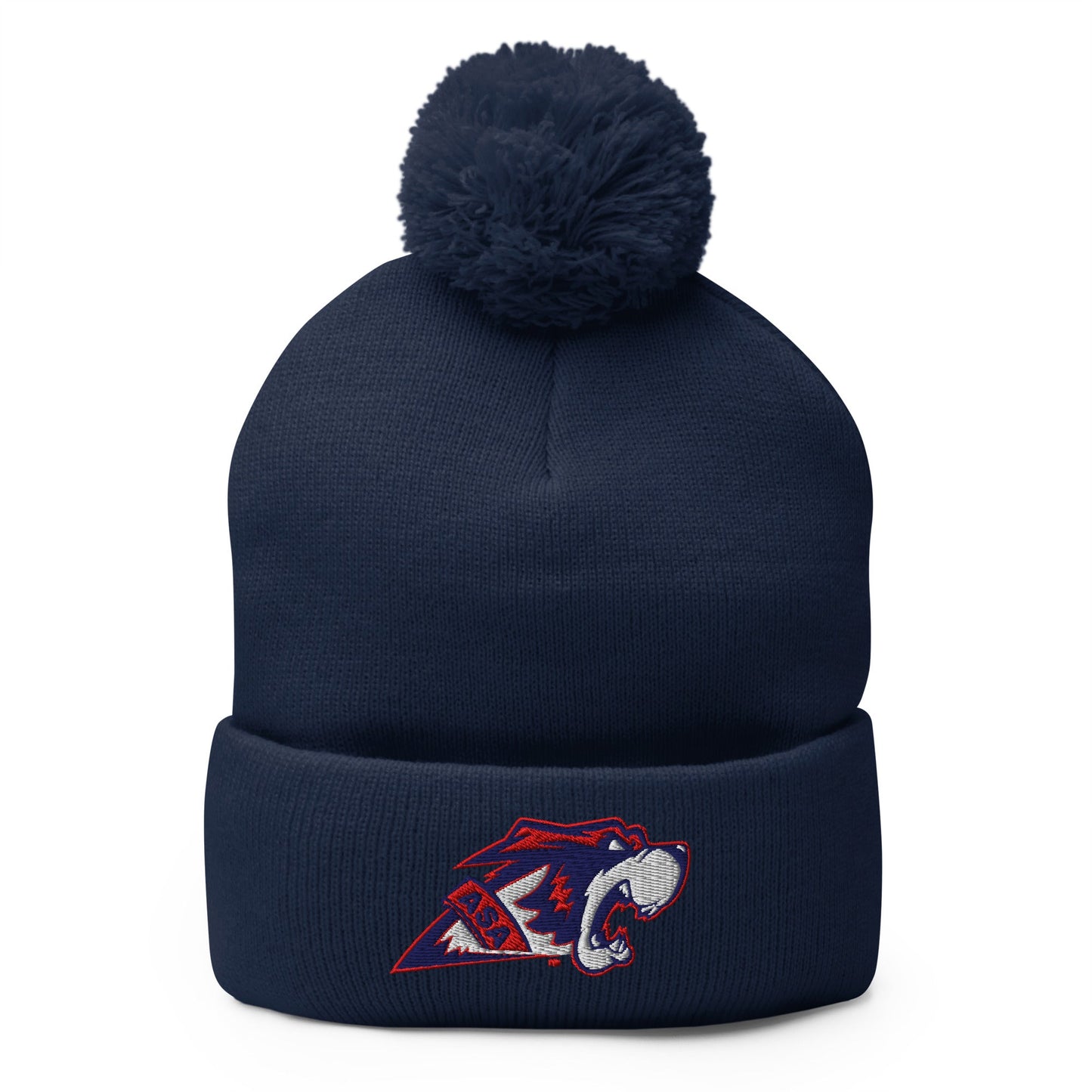 Pom - Pom Beanie | All Saints Academy Lacrosse | Mascot Logo