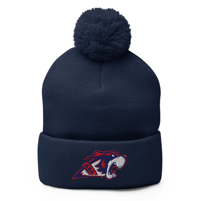 Pom - Pom Beanie | All Saints Academy Lacrosse | Mascot Logo