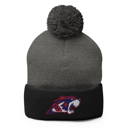 Pom - Pom Beanie | All Saints Academy Lacrosse | Mascot Logo