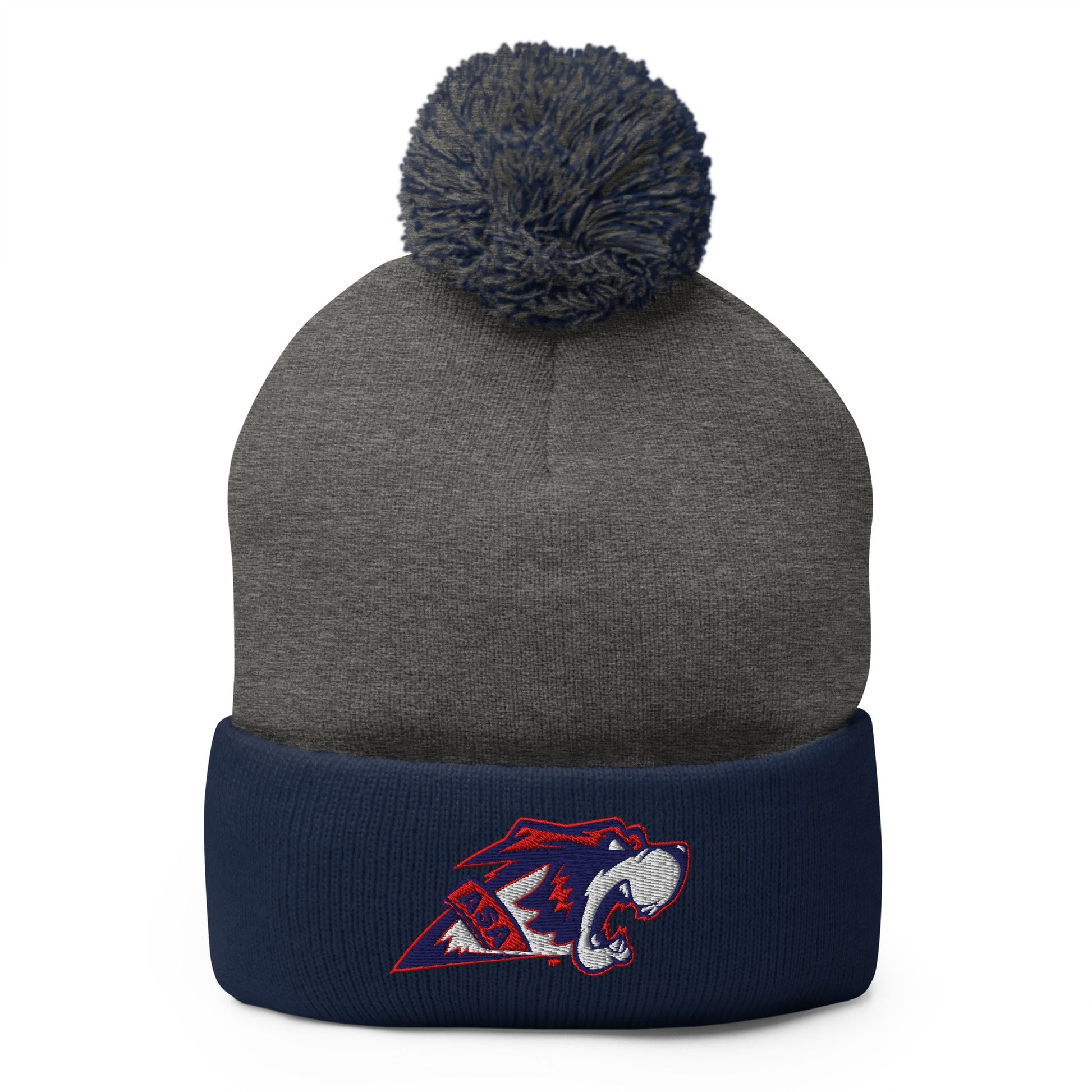 Pom - Pom Beanie | All Saints Academy Lacrosse | Mascot Logo