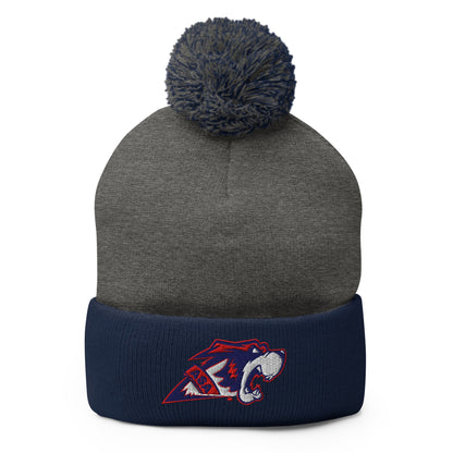 Pom - Pom Beanie | All Saints Academy Lacrosse | Mascot Logo