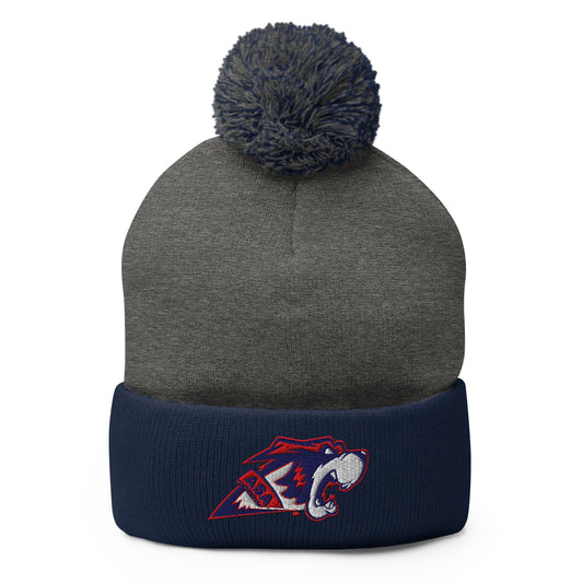Pom - Pom Beanie | All Saints Academy Lacrosse | Mascot Logo