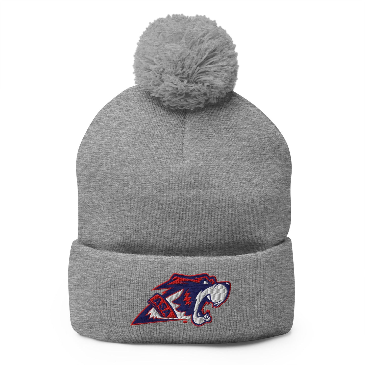 Pom - Pom Beanie | All Saints Academy Lacrosse | Mascot Logo