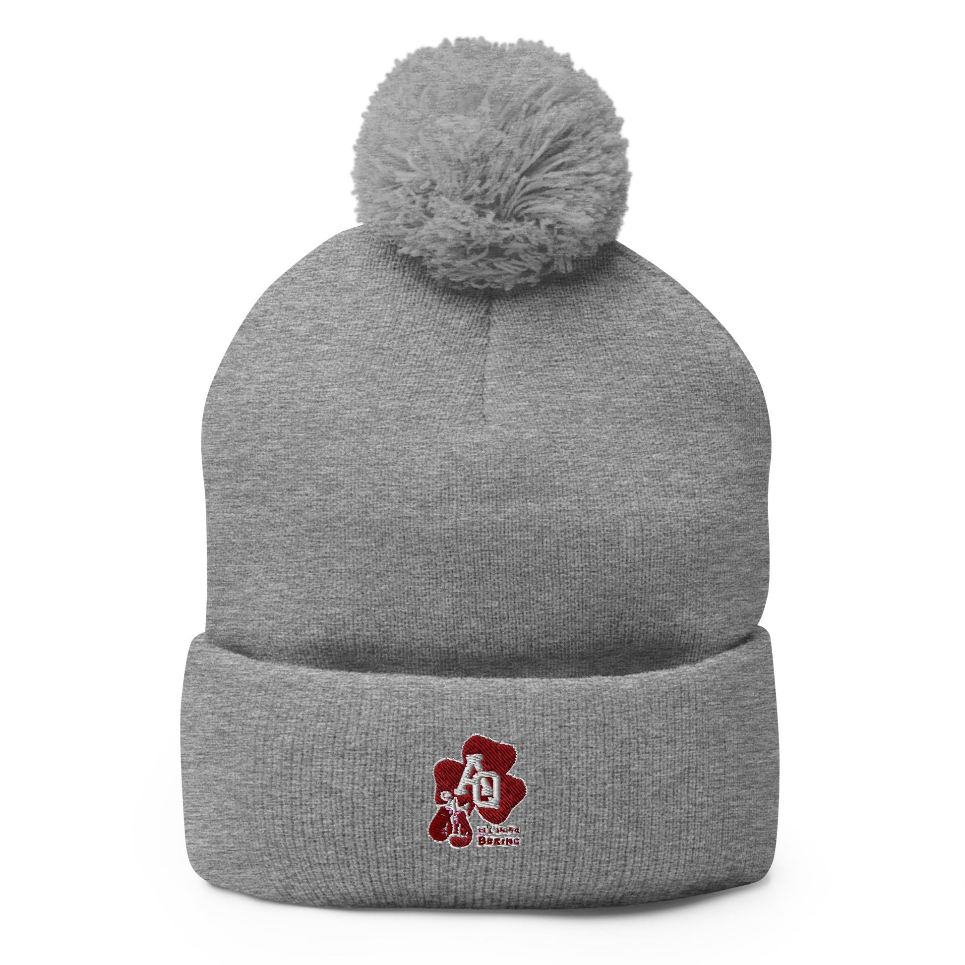 Pom - Pom Beanie | Aquinas Li’l Irish Boxing | AQ Shamrock Logo