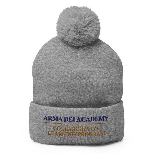 Pom - Pom Beanie | Arma Dei Academy Collaborative Learning Program | Alt Logo 4