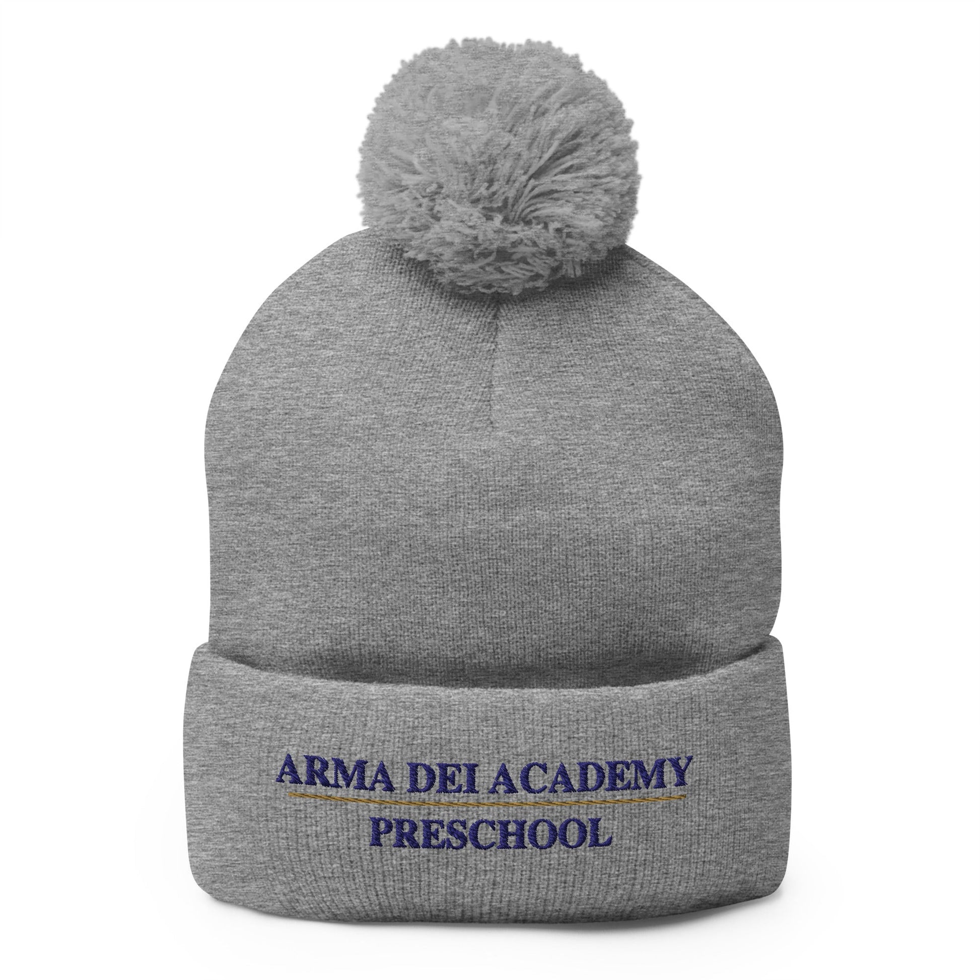 Pom - Pom Beanie | Arma Dei Academy Preschool | Script Logo