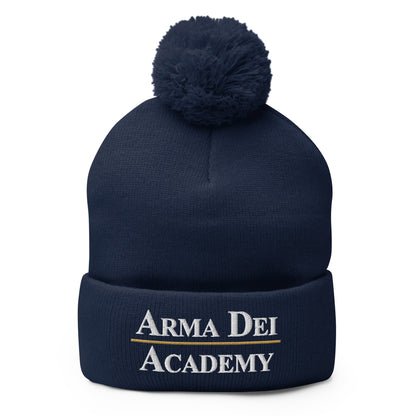 Pom - Pom Beanie | Arma Dei Academy | Script Logo