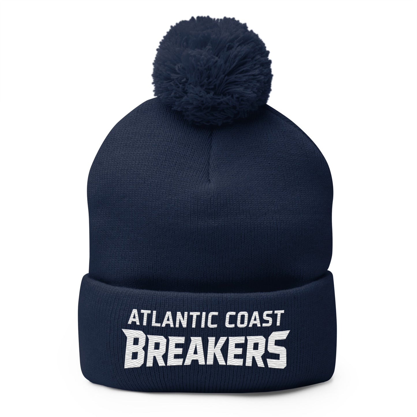 Pom - Pom Beanie | Atlantic Coast Breakers Hockey | Mascot Shield Logo