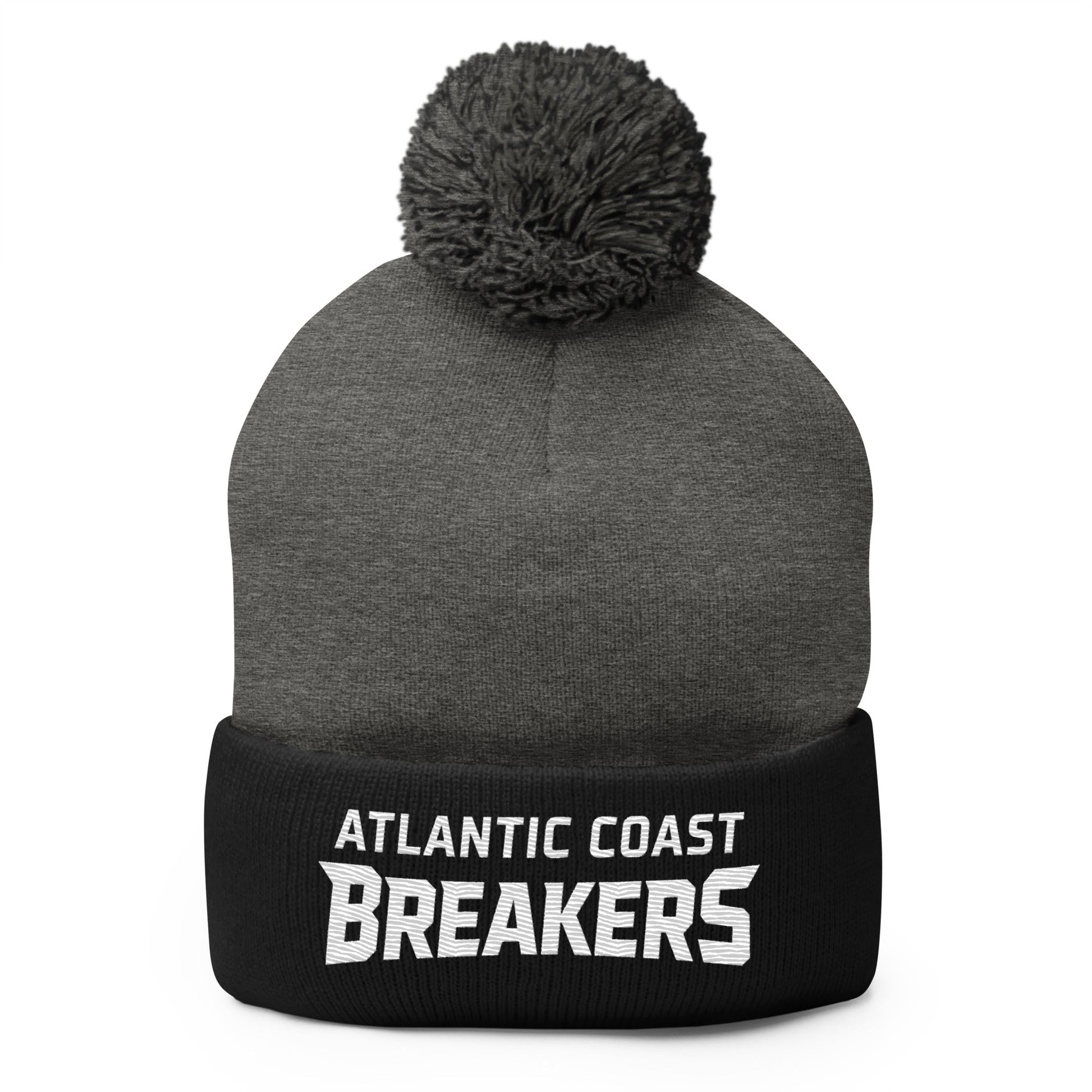 Pom - Pom Beanie | Atlantic Coast Breakers Hockey | Mascot Shield Logo