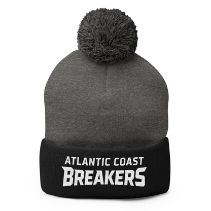 Pom - Pom Beanie | Atlantic Coast Breakers Hockey | Mascot Shield Logo
