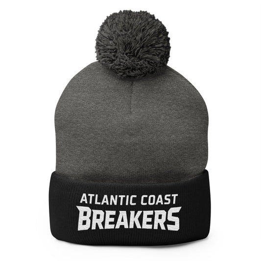 Pom - Pom Beanie | Atlantic Coast Breakers Hockey | Mascot Shield Logo