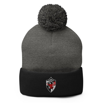 Pom - Pom Beanie | Bard College Rugby Football Club | Raptor Logo