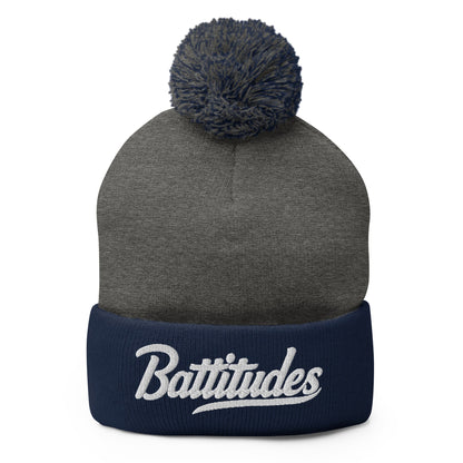 Pom - Pom Beanie | Battitudes | Script Logo