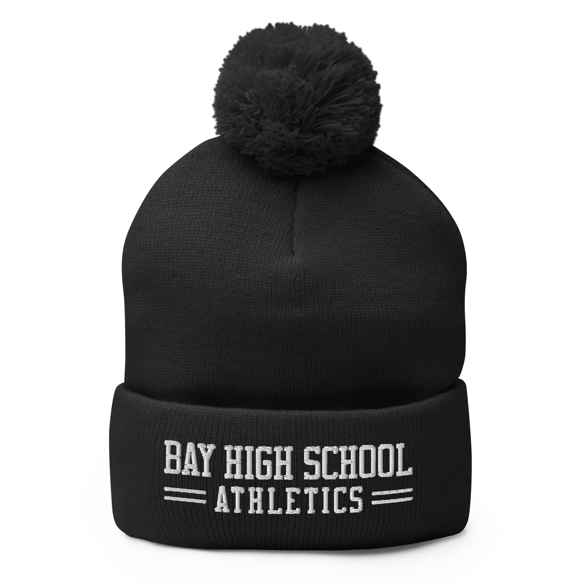 Pom-Pom Beanie | Bay High Softball | Modern Script Logo