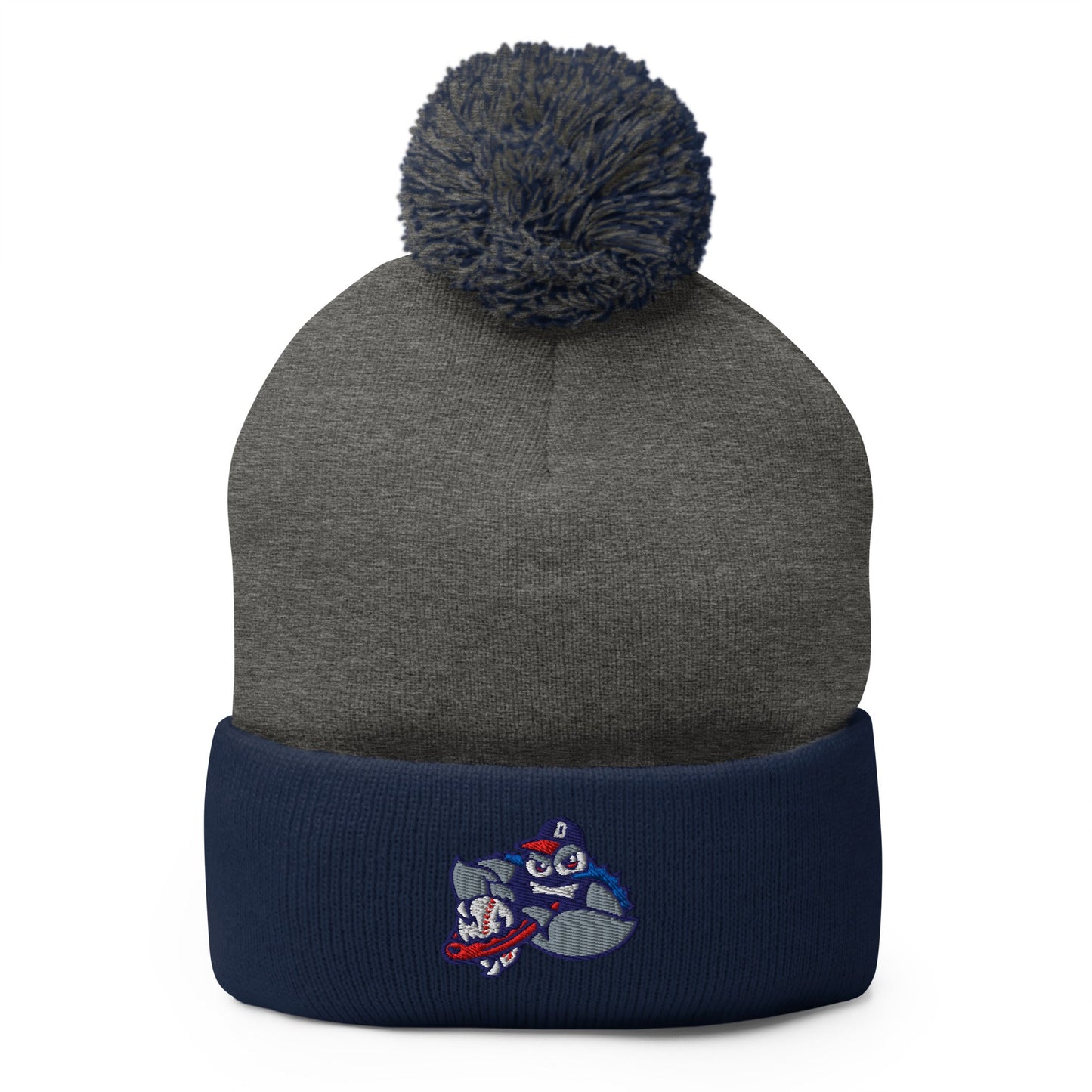 Pom - Pom Beanie | Bellport BlueClaws | Strike Emblem Logo