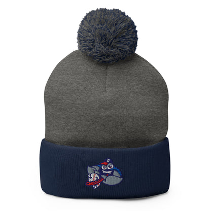 Pom - Pom Beanie | Bellport BlueClaws | Strike Emblem Logo