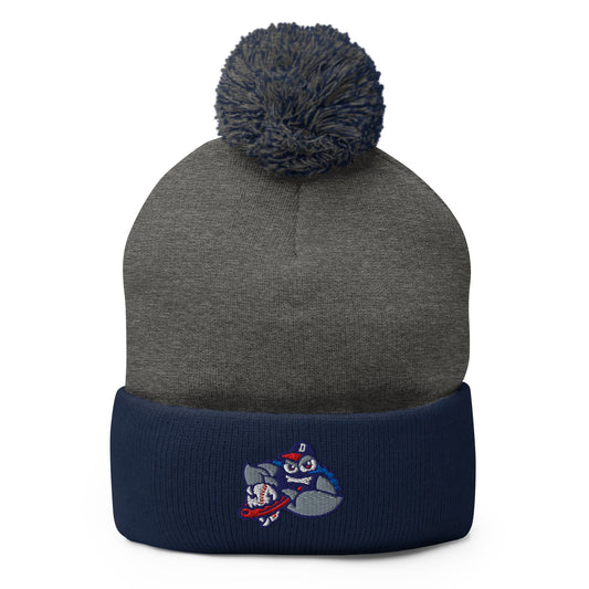 Pom - Pom Beanie | Bellport BlueClaws | Strike Emblem Logo