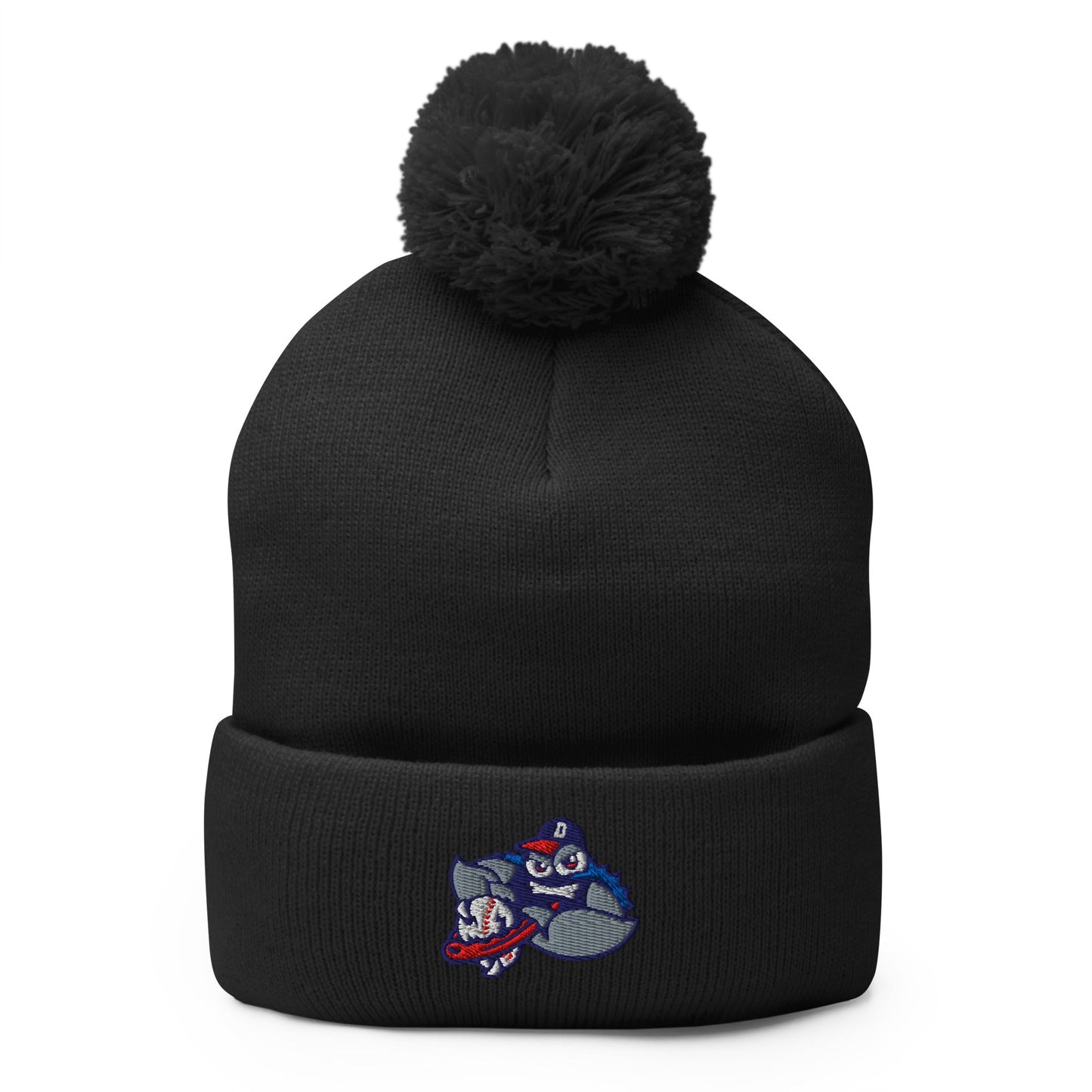Pom - Pom Beanie | Bellport BlueClaws | Strike Emblem Logo