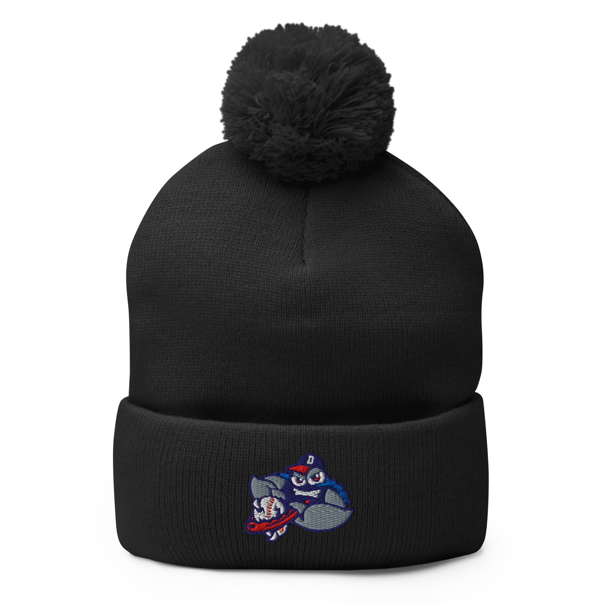 Pom - Pom Beanie | Bellport BlueClaws | Strike Emblem Logo