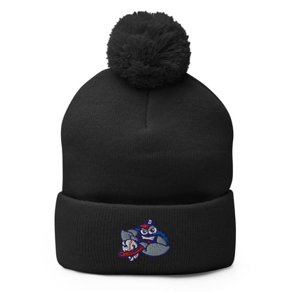 Pom - Pom Beanie | Bellport BlueClaws | Strike Emblem Logo