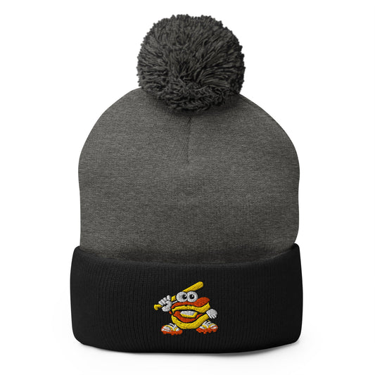 Pom - Pom Beanie | Biscuits Baseball MCLL | Mascot Logo
