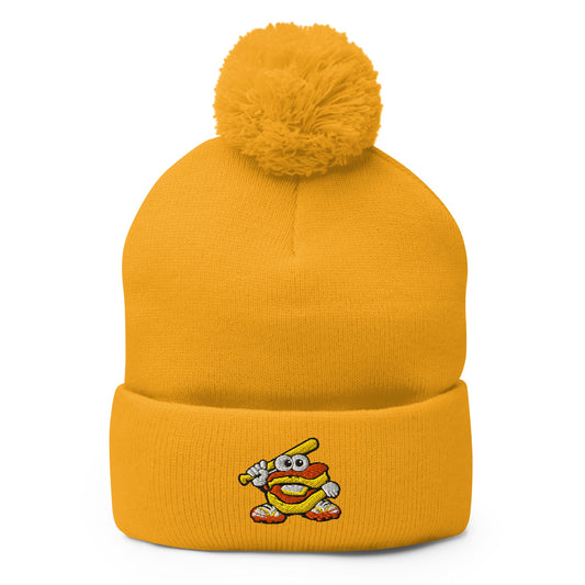 Pom - Pom Beanie | Biscuits Baseball MCLL | Mascot Logo