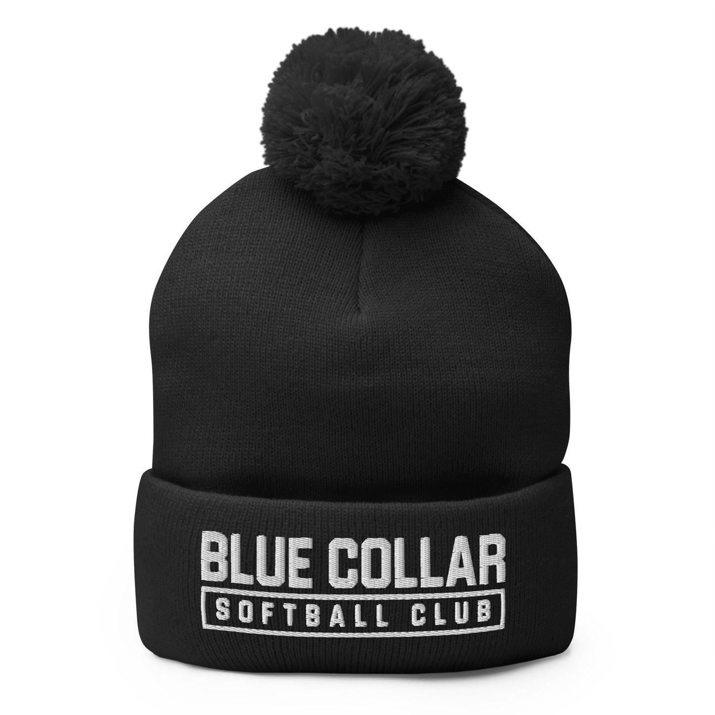Pom-Pom Beanie | Blue Collar Softball 2034 | Vanguard Logo