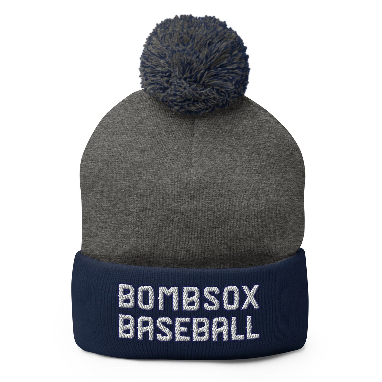 Pom - Pom Beanie | BombSox Baseball | Badge Logo
