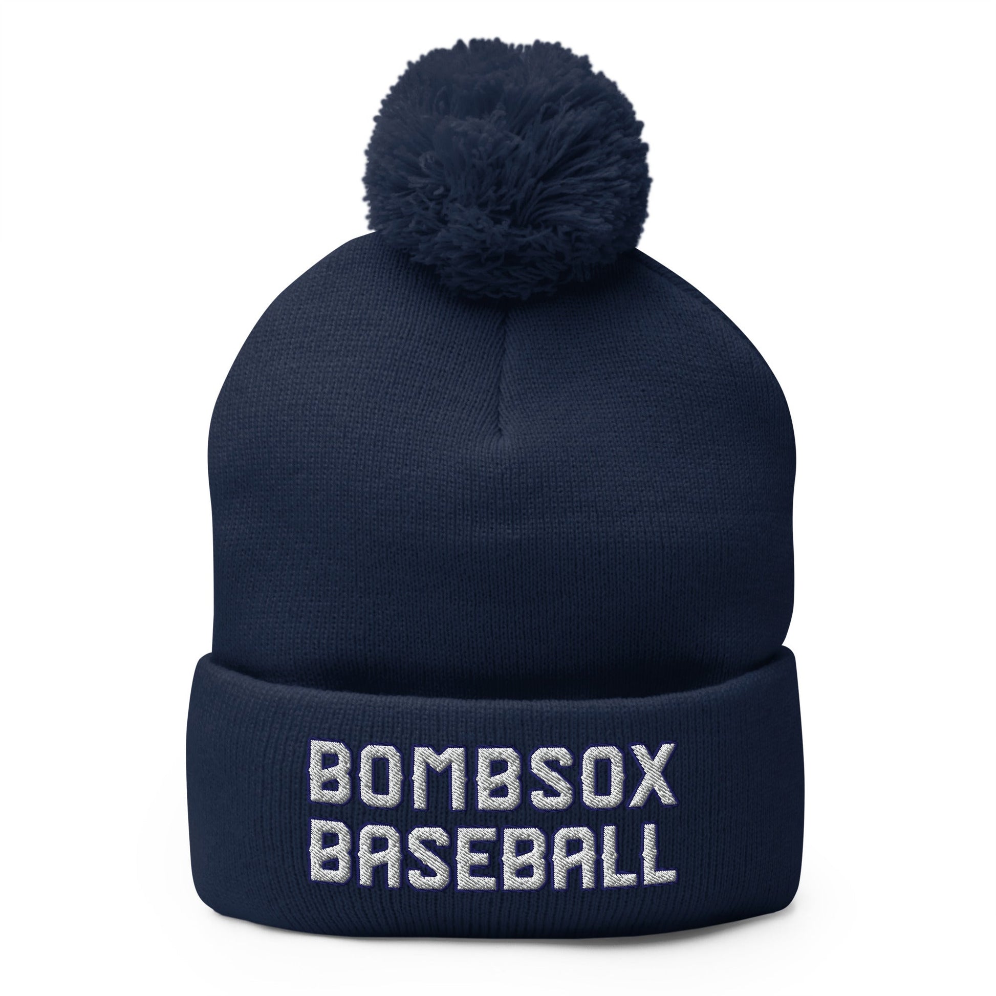 Pom - Pom Beanie | BombSox Baseball | Badge Logo