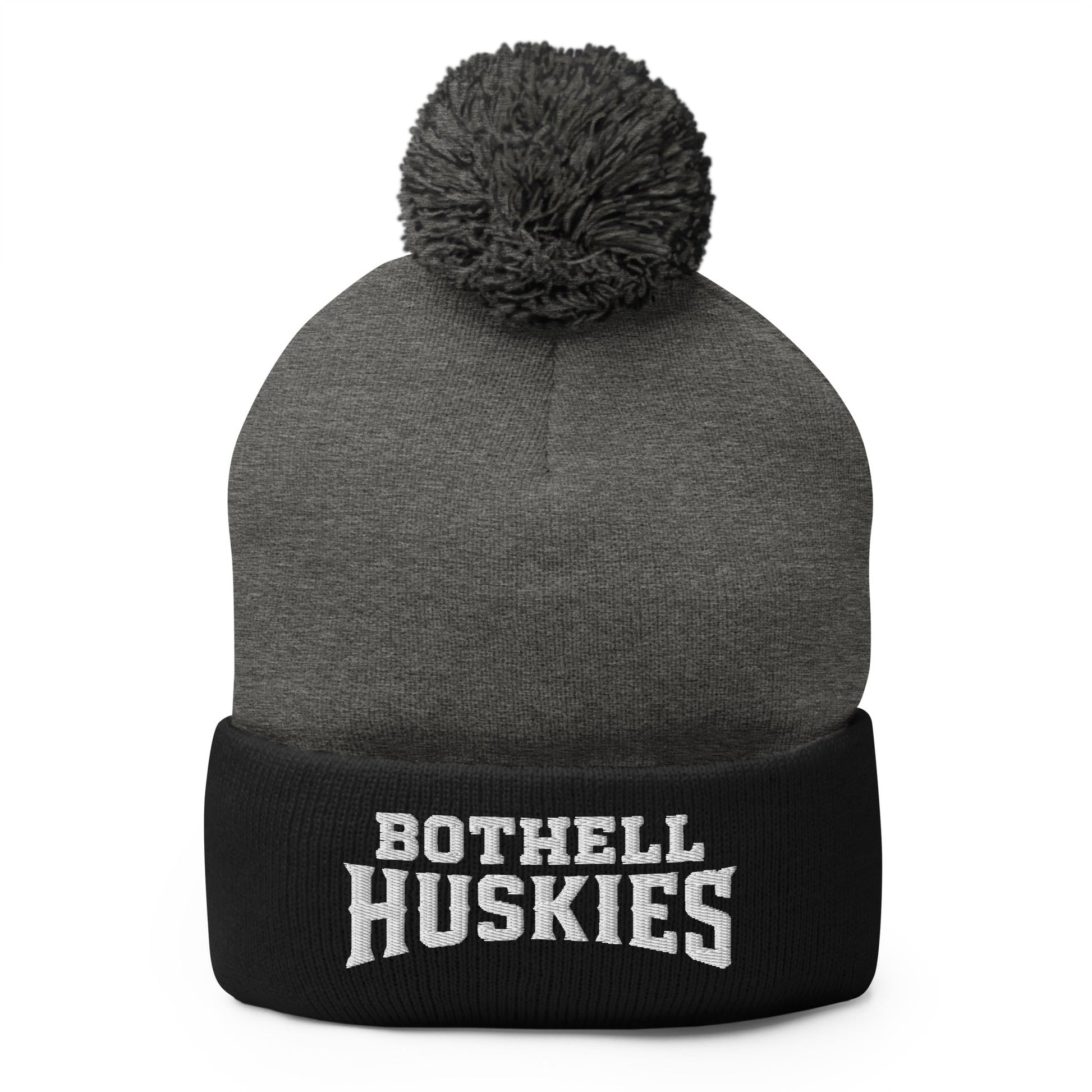 Pom-Pom Beanie | Bothell Huskies Youth Basketball | Script Logo
