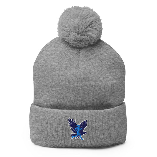 Pom - Pom Beanie | Bowdoinham Rebel Runners | Emblem Logo